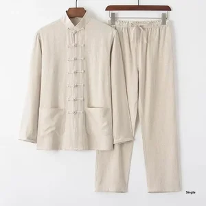 Vintage Blazer Chinese Men's style, loose, long sleeve, cotton line, casual zen blouse, martial arts clothing 8 Main sales blazer linen - №4