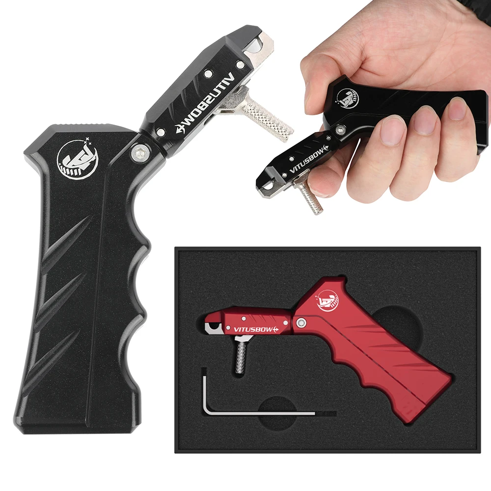 

1pc Archery Release Aid 3 Finger Thumb Trigger Aluminum Alloy Automatic Closing Jaws for Compound Bow Hunting Shooting‌