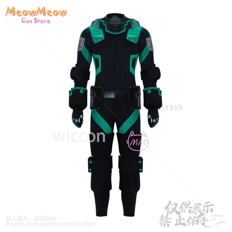 Anime My Heo Academia Cosplay Midoriya Izuku Costume Wig Black Battle Uniform Full Set Man Halloween Christmas Suit Customized