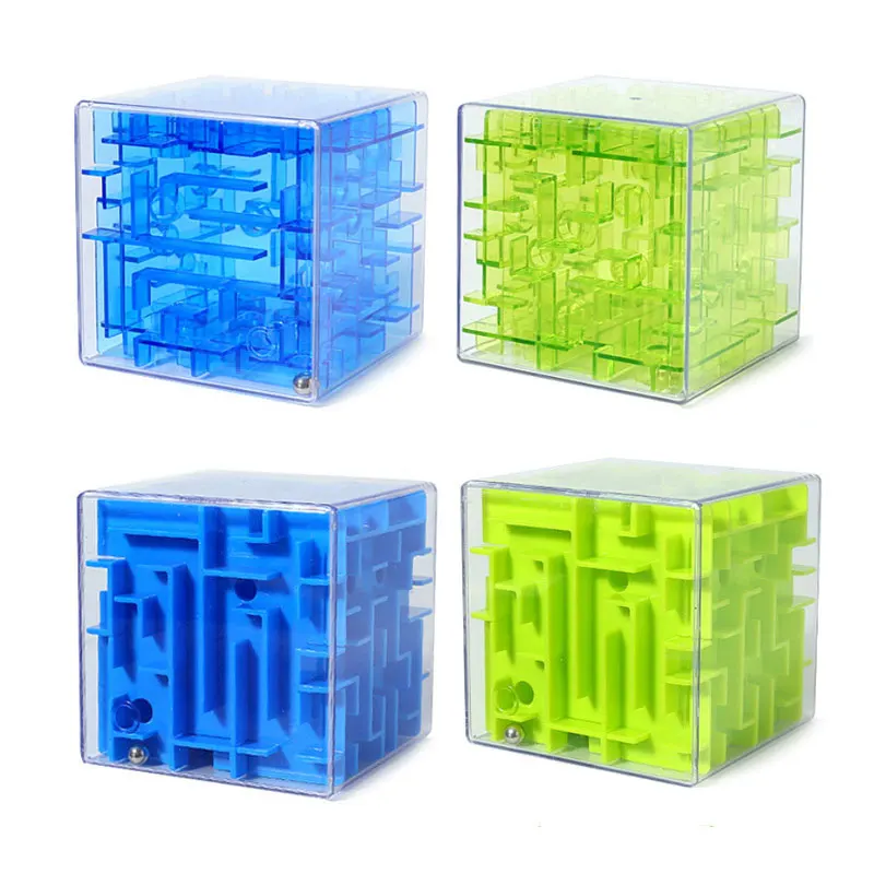 

Kids Educational Gift 4colors 3D Maze Magic Cube Toys Children Explore Labyrinth Rolling Ball Balance Brain Teaser Puzzle Game