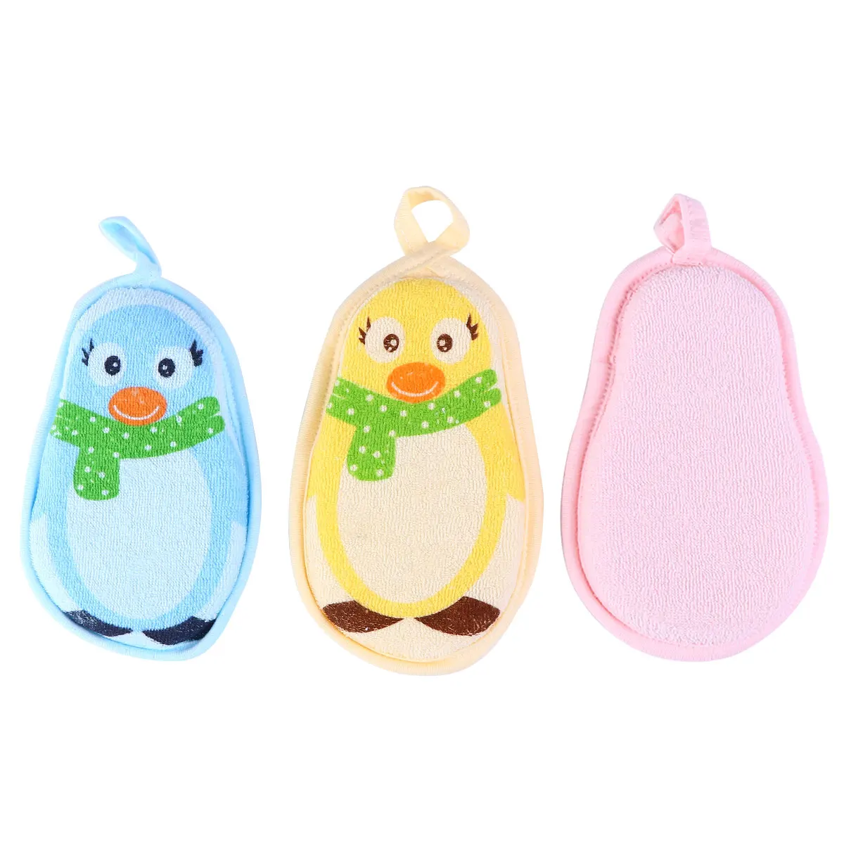 

3pcs Baby Bathing Gloves Cute Cartoon Shower Ball Bath Towel Rub Children Sponges Safe Skin Storage Convenient Sling Design