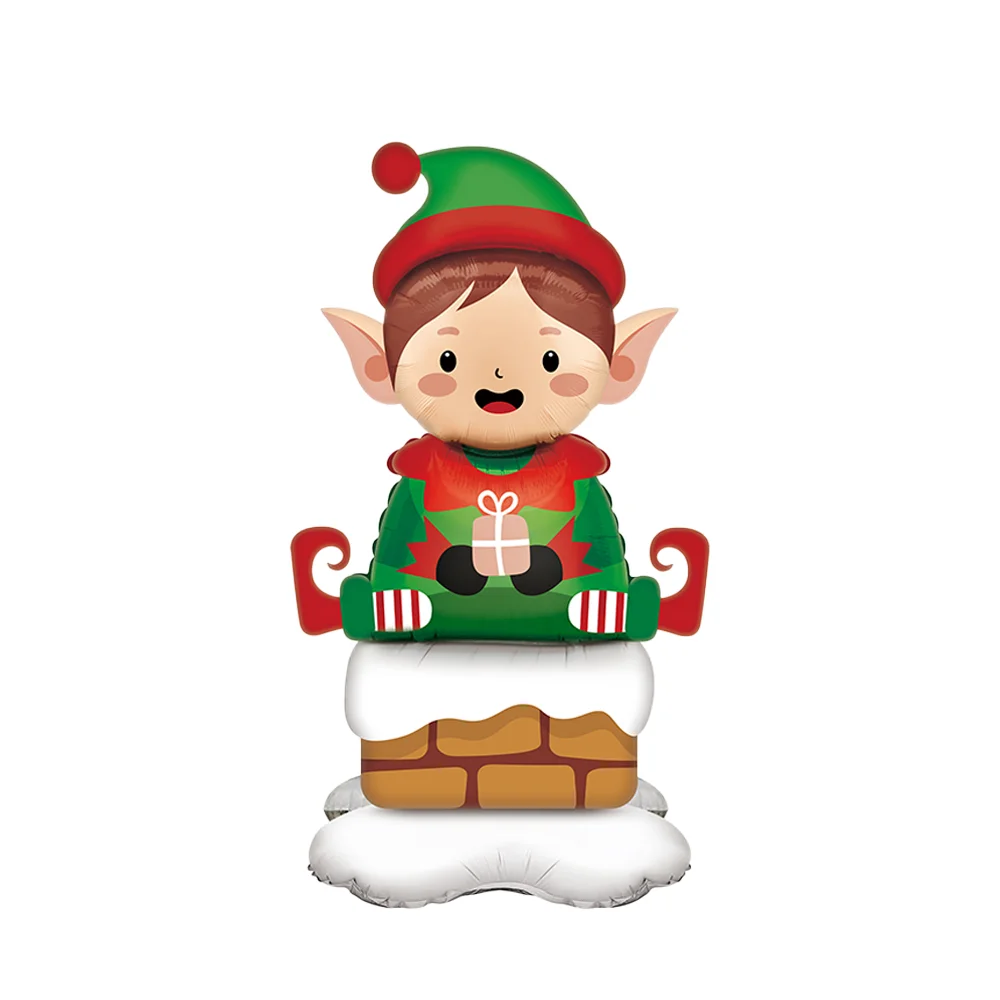 1 Pack of Standing Christmas Elf Balloons, Christmas Elf Foil Balloons, Christmas Party Balloons, Suitable for Christmas Party Decorations, Christmas Friend Gathering Decorations