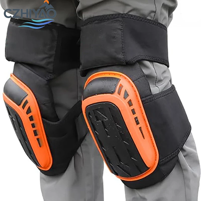 

CZHIYAO Heavy Duty Knee Pads For Men Women Thick Foam Padding Adjustable Non Slip Straps Gardening Floor Roof Construction Work