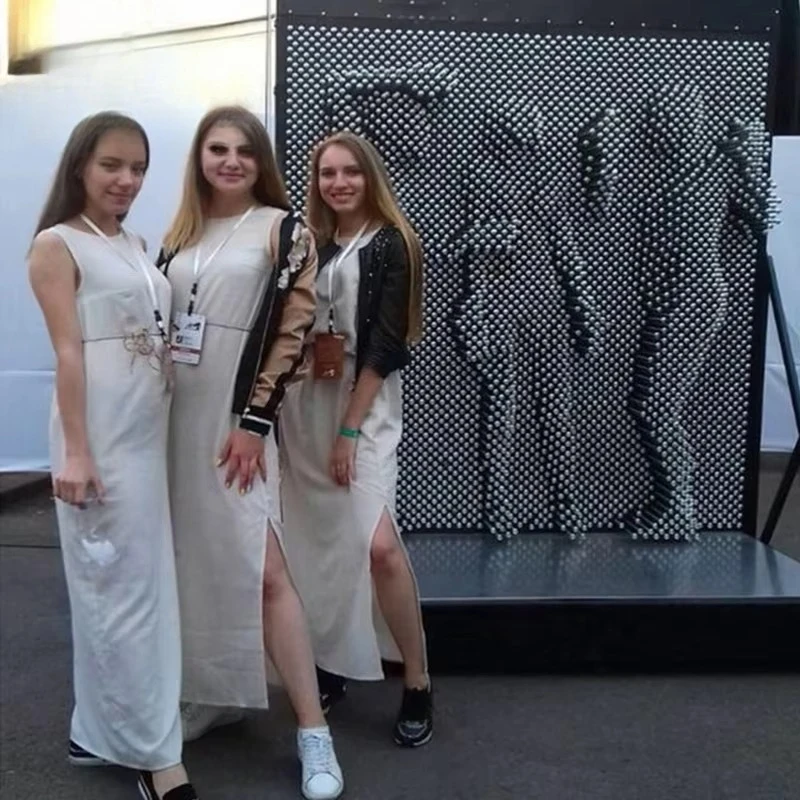 Outdoor interactive game wall 3D needle art wall amusement park facilities