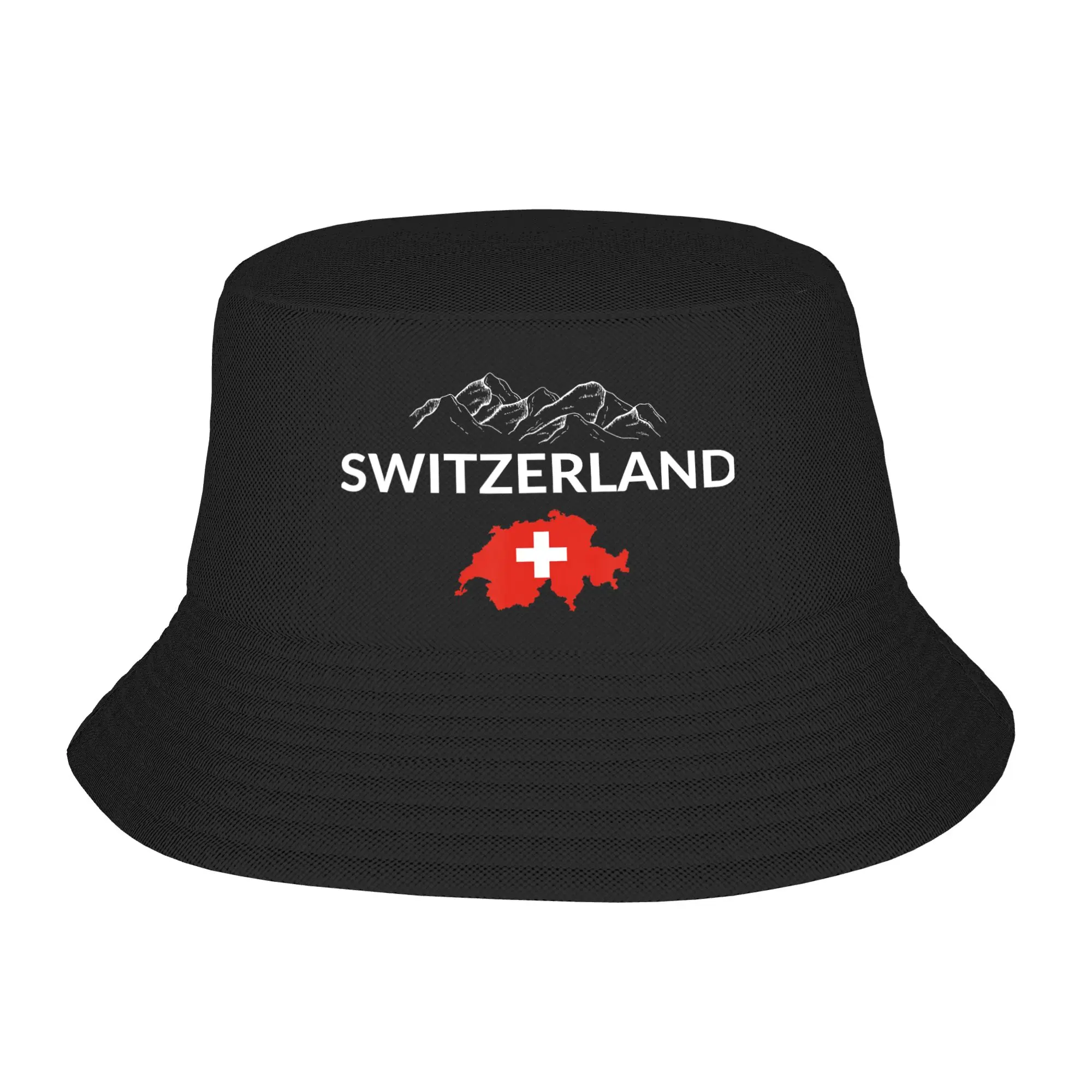 Chapeau Bob Kawaii avec drapeau suisse pour femme, léger, idéal pour les vacances et les escapades