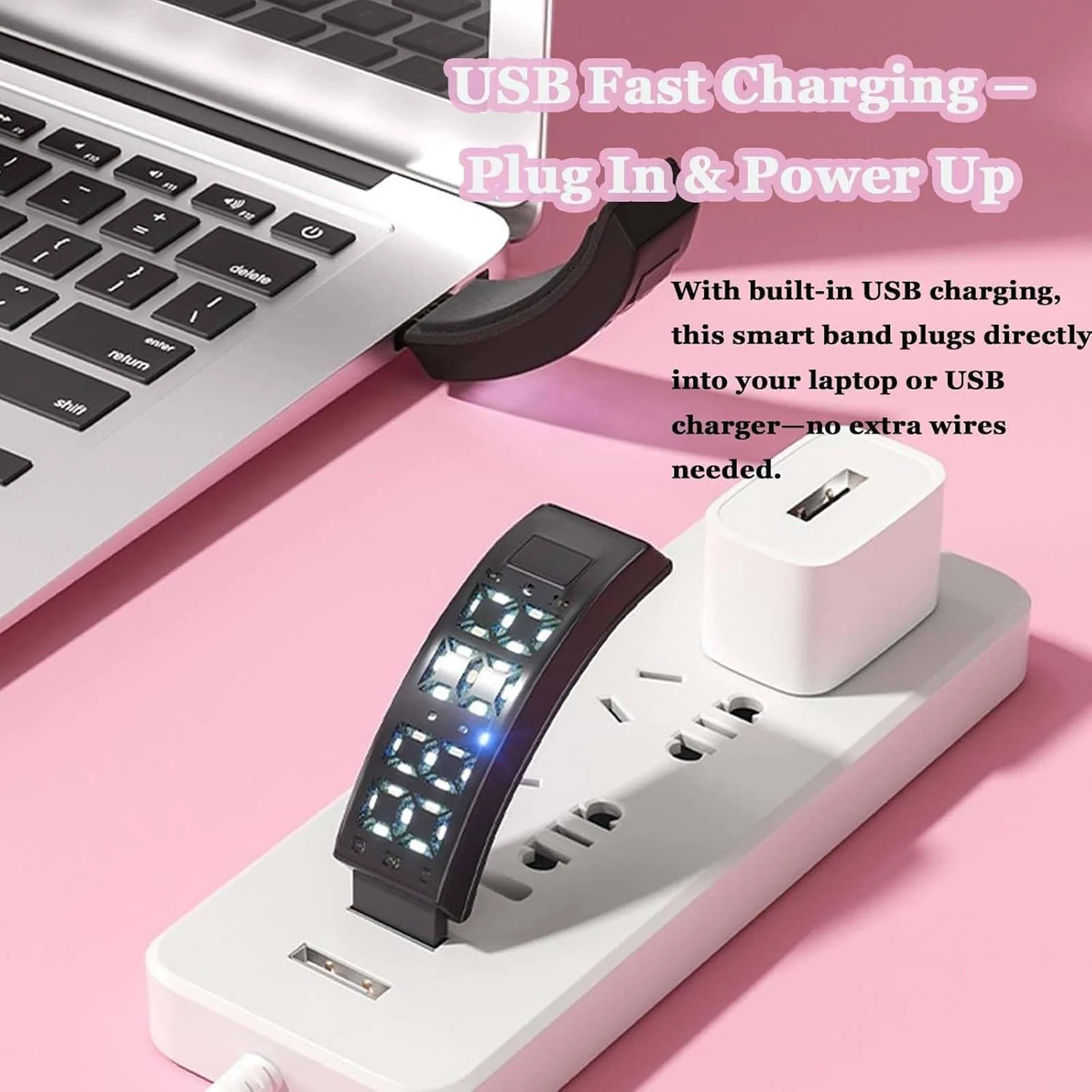 

Alarm Clock Watches Waterproof Silent Wrist Shock Bands with Step Counter Pedometer for Deepsleepers Elderly