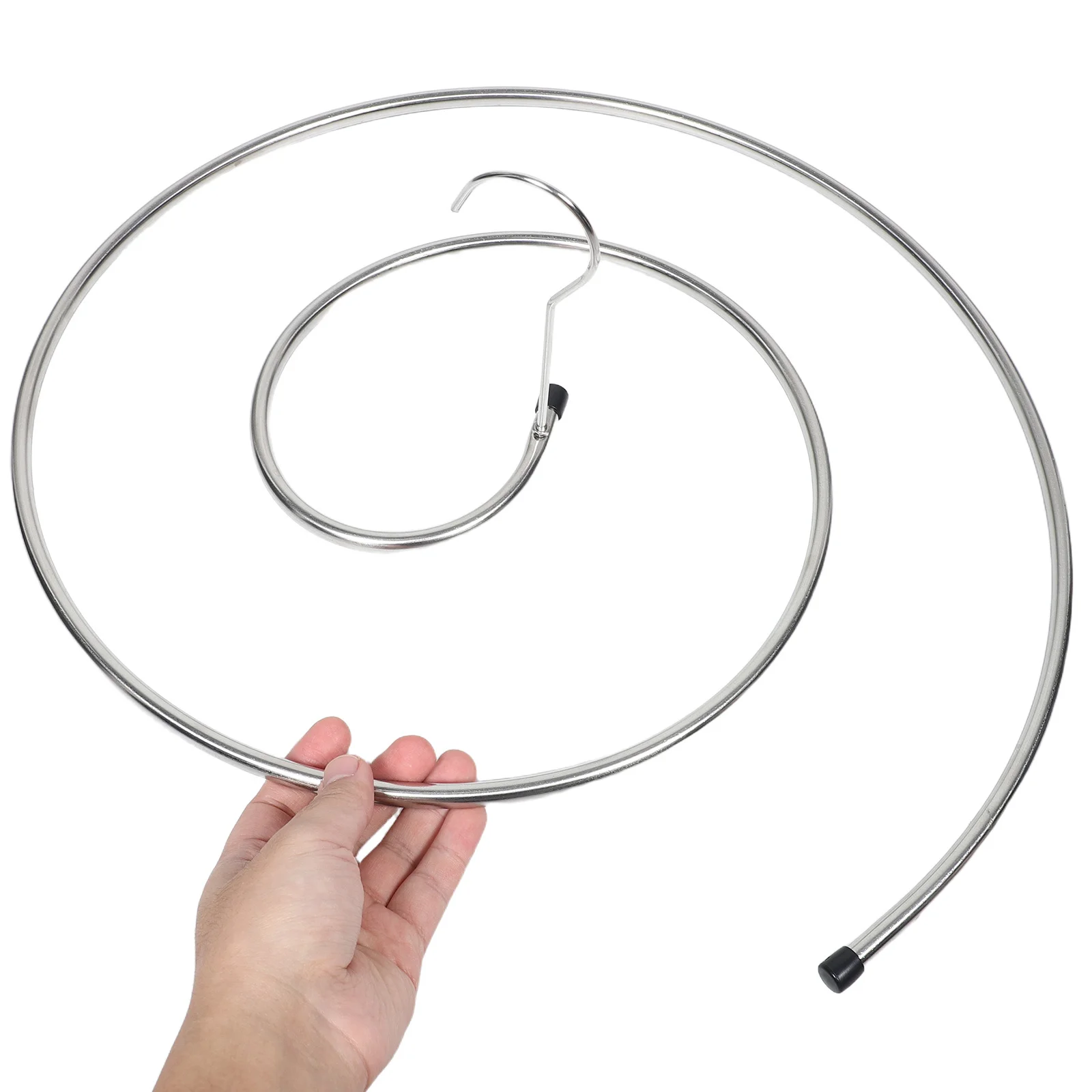 

Stainless Steel Spiral Sheet Hanger 12Mm Heavy Duty Space Saving Quilt Blanket Drying Rack Foldable Laundry Rack for Bedspreads