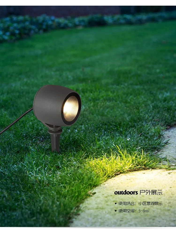 Iluminación LED COB para jardín, 10W, 20W, 30W, lámpara de césped con punta para exteriores, iluminación impermeable, focos de camino de luz Led AC110V 220V DC12V