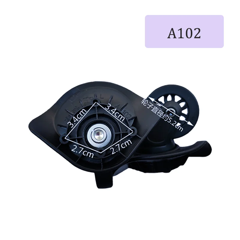 For HOMGSHENG A102 Universal Travel Suitcase Swivel Wheel 360 Degree Silent Rotation Wear Resistant Rubber Luggage Repair Spare