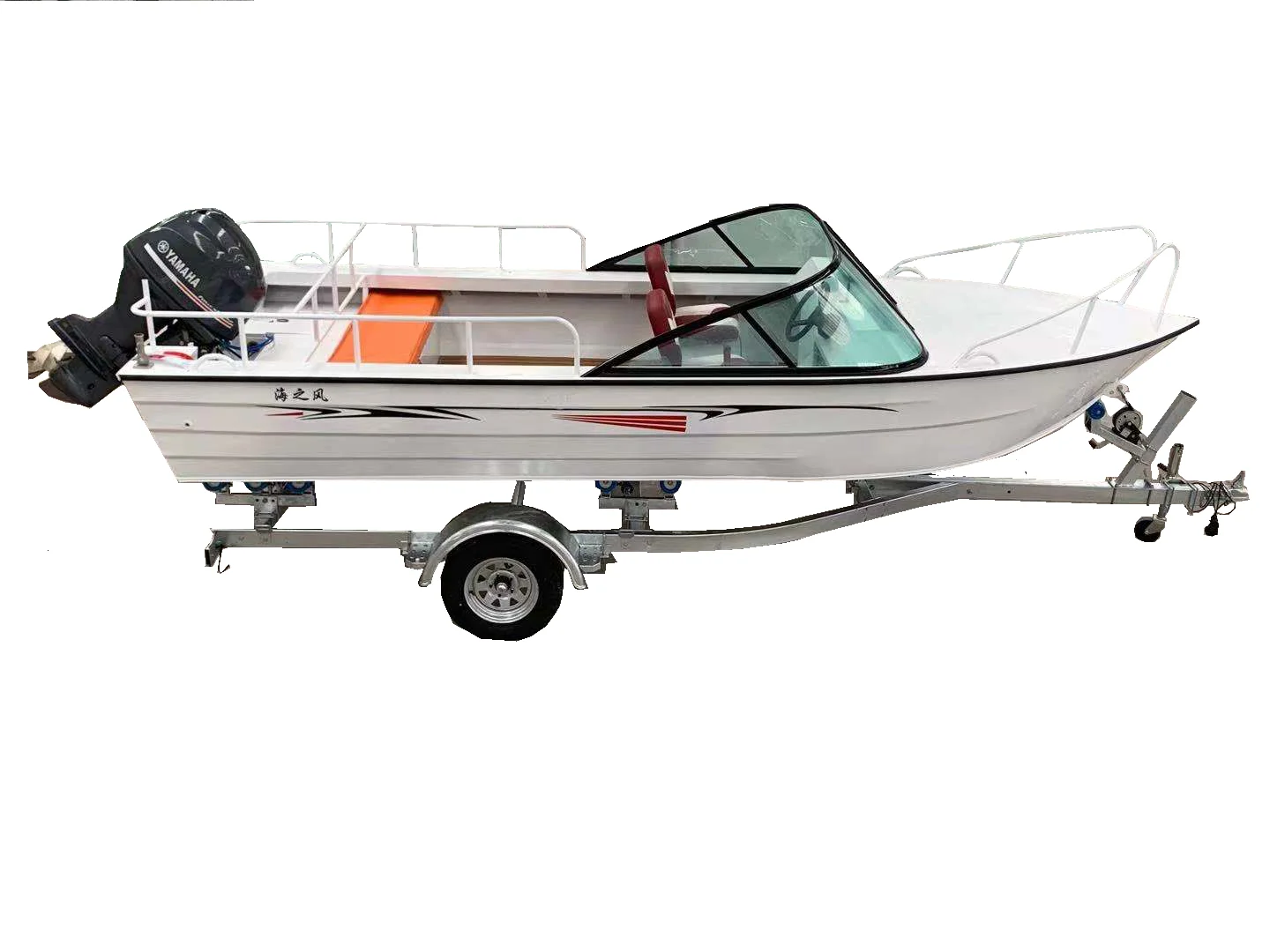 KAIP Luxury Aluminum Yacht 5.28M CE Fishing Aluminum Boat Rescue Speed Boat