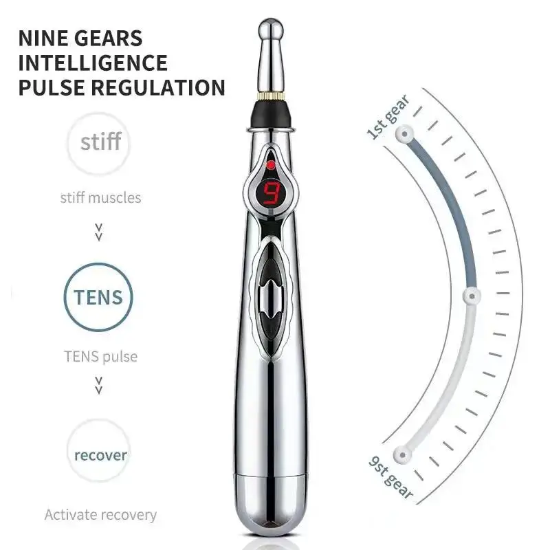 3 sets Acupuncture Pen 3-in-1 Electronic Acupuncture Pen for Pain Relief, Powerful Meridian Energy Pulse Massage Pen