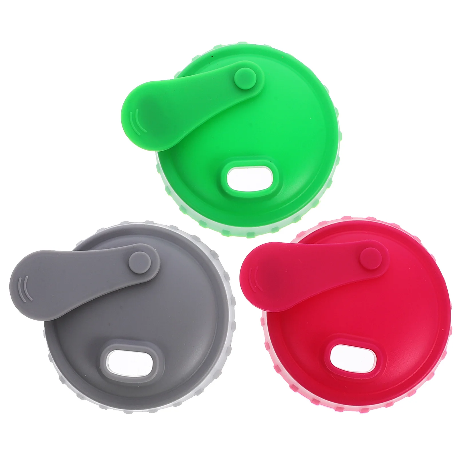 

3pcs Silicone Bottle Caps Reusable Leak-Proof Can Lids For Soda Beer Drink Freshness Sealing Multiple Colors Kitchen Bar