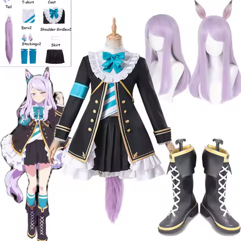 Anime Umamusume: Pretty Derby Season 2 Mejiro McQueen Cosplay Costume Lolita Dresses SJ Uniform Wig Shoes For Women Halloween