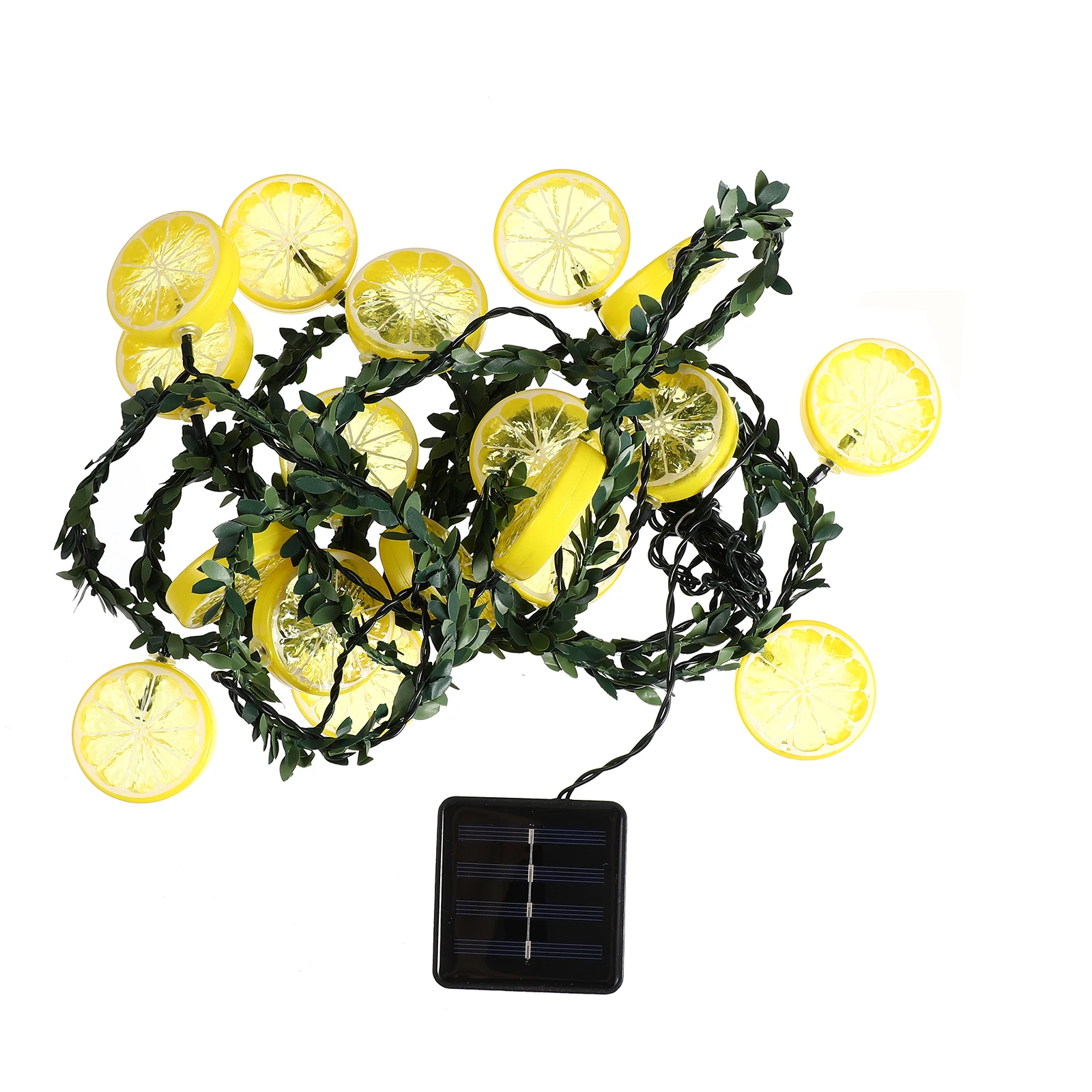 

1pc Solar Rose Light Imitated Lemon Vine LED String Yard Garden Outdoor Decorative Plastic Simulated