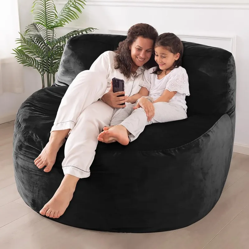 

5FT Bean Bag Chair for Adults,Kids & Teenagers Bean Bags Giant with Memory Foam Filled,Beanbag Chairs Large Sofa wi