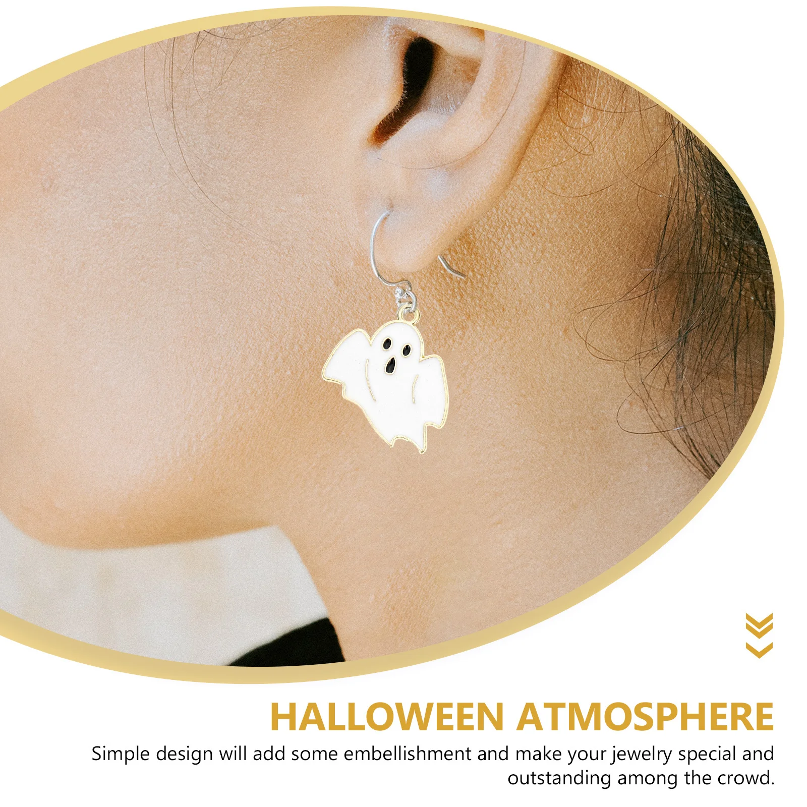 

20pcs Halloween Diy Ghost Alloy Charms Earrings Necklaces Keychains Bracelet Pendants Jewelry Accessories Stuff For Teens
