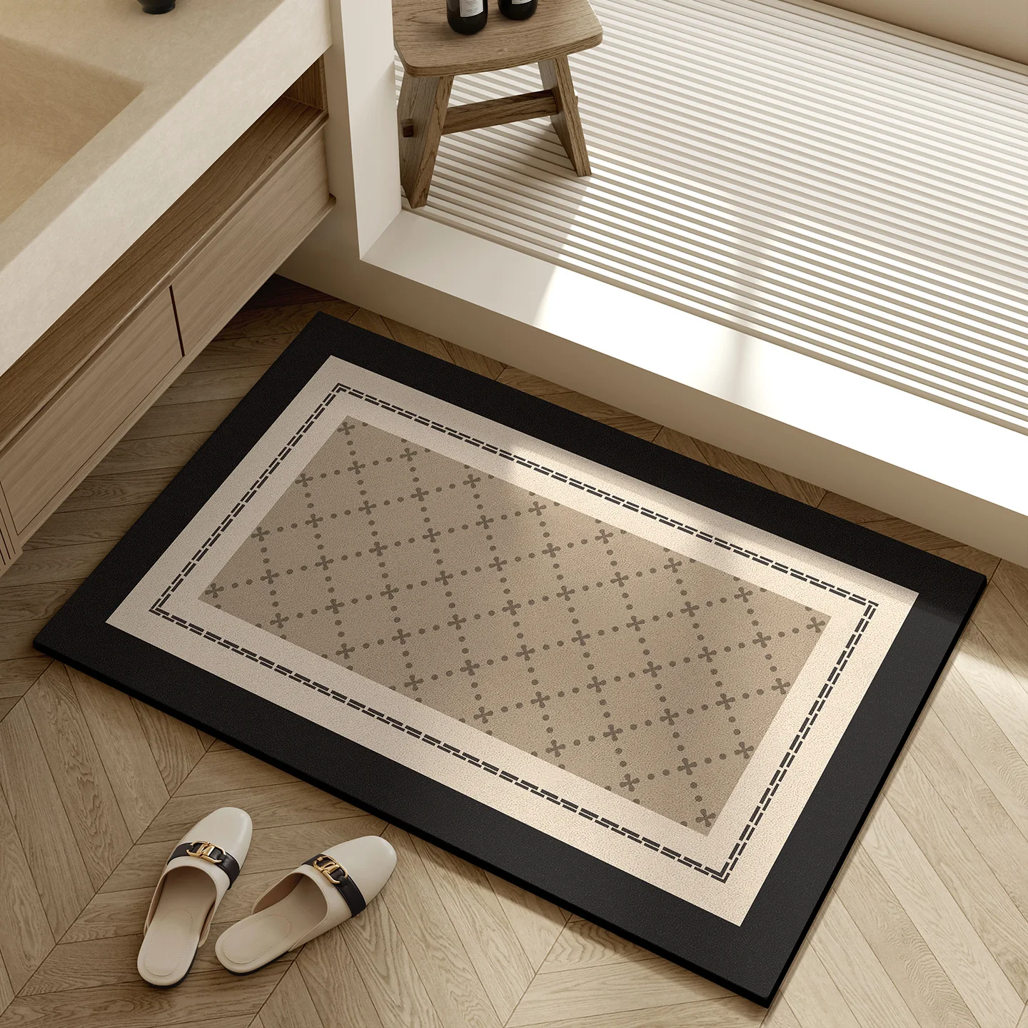 

Modern Concise Style Diatomite Antifouling Foot Mat Bathroom Rug Non-Slip Water Uptake Rectangle Home Accessories Customization