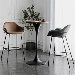 Nordic Iron Bar Chair for Dining, Creative Cafe, Barstool Simples, High Stool, Lazer, Luxo Acessível, Móveis de Cozinha, HY50DC