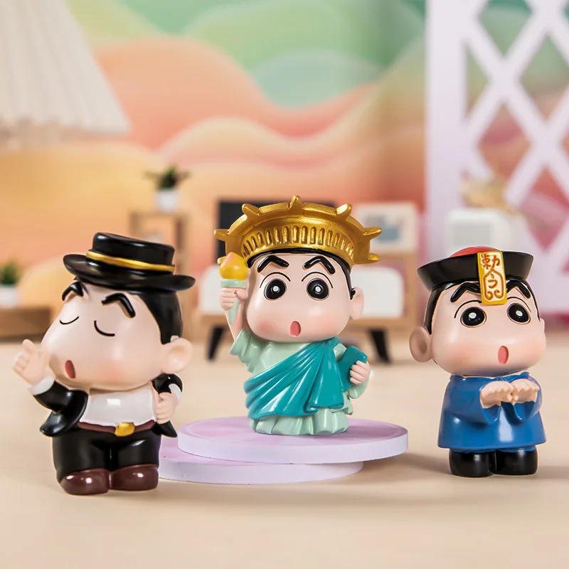 Crayon Shin-chan Blind Box New Dimension Series  Anime Figure Collection Model Q version Shin-chan Decoration Toy Christmas Gift