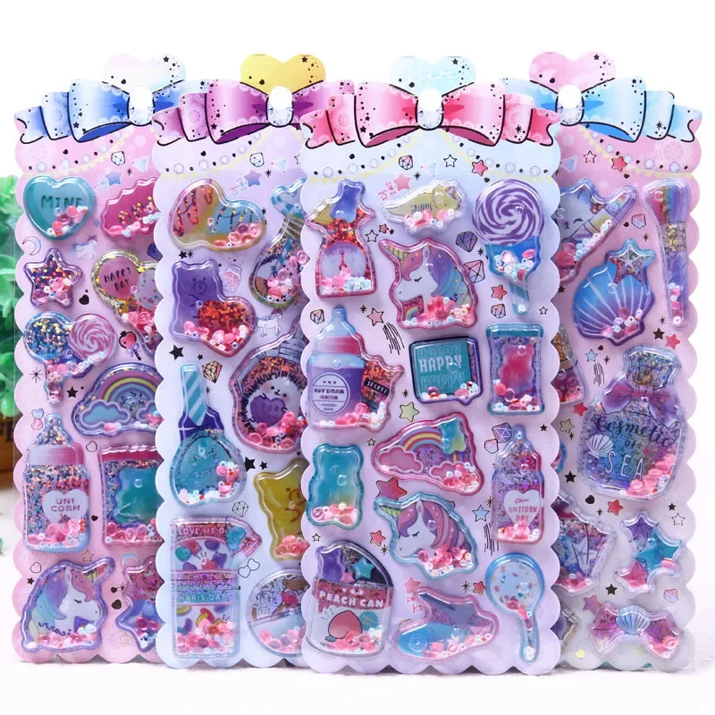 لطيف الترتر تصميم 3D هزة ملصق PVC للإزالة Y2K ريترو ملصق Kawaii الإبداعية تصميم جراب هاتف الديكور