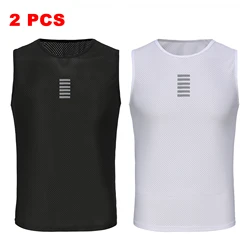 Rsantce 2024 2PCS Men Summer Cycling Undershirt Tops MTB Bike Base Layer Vest Outdoor Bicycle Clothing Underwear Uniform
