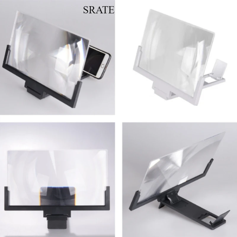 Foldable 3D HD Mobile Phone Screen Magnifier Landscape TV Movie Amplifier 14 inch Display Magnifying Glass Holder Stand Loupe