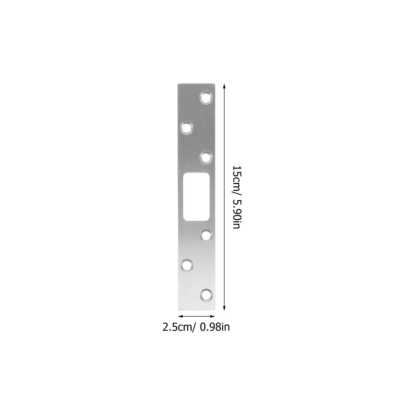 Heavy Duty Stainless Steel Door Strike Plate for Deadbolt Lock Security Latch Reinforcement Plate Universal Fit Interior