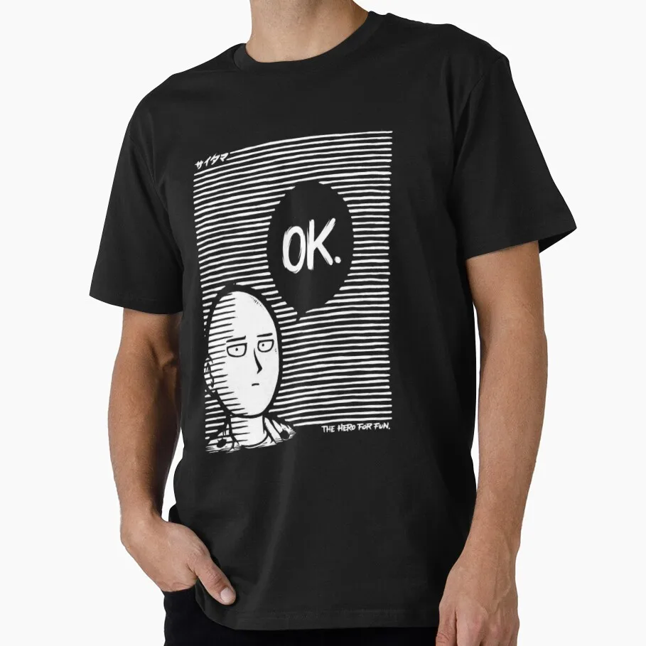 funny hero Saitama Cartoon Gift T-shirt for Anime lover 1205 One Punch Man Manga Print Graphic Clothes All Size Tops S-6XL