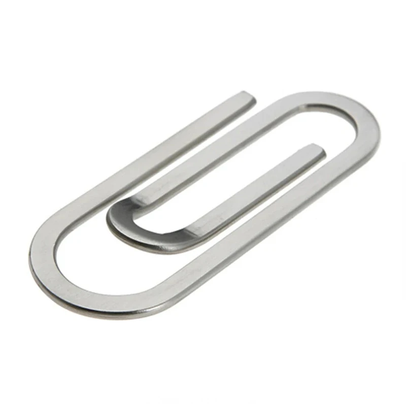 Stainless Steel Slim Pocket Money Clip Metal Bill Clip Banknote Cash Holder ID Credit Card Wallet Clamp Folder