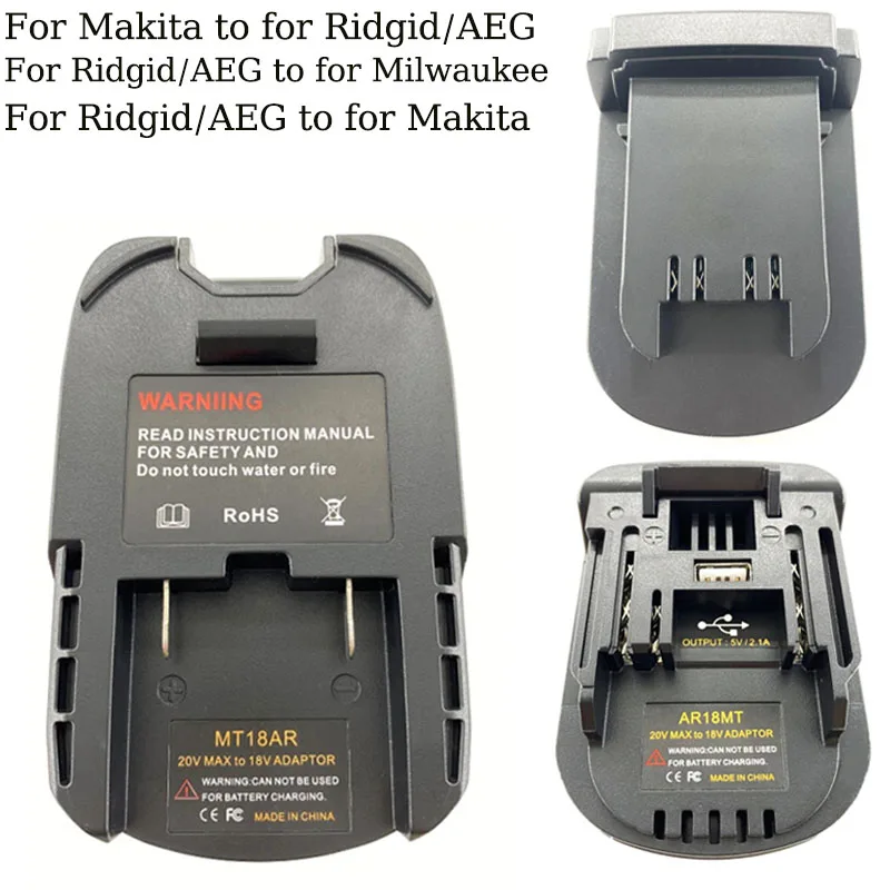 Batterie-Adapter-Konverter für Makita zu für RIDGID AEG, für Ridgid/AEG zu für Makita, für Ridgid/AEG zu für Milwaukee Power Tool