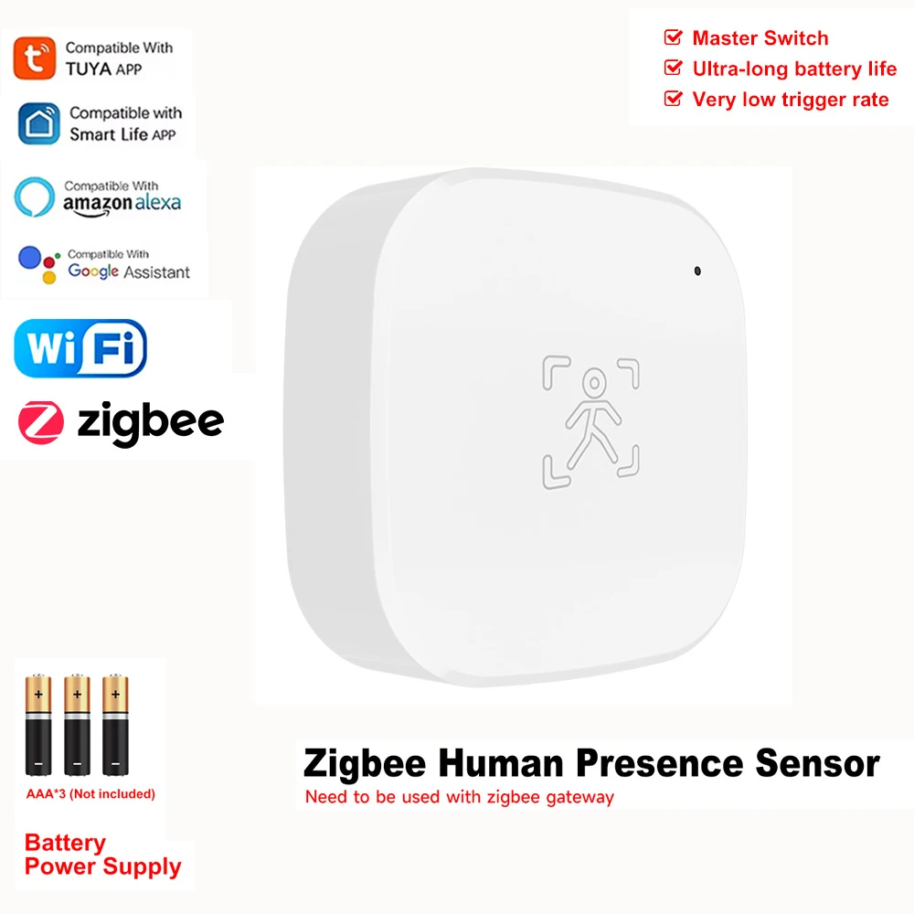 

Датчик человеческого тела Tuya Zigbee, радарный датчик миллиметровой волны 2,4G может смысл персонала на отдыхе и обнаружение состояния персонала