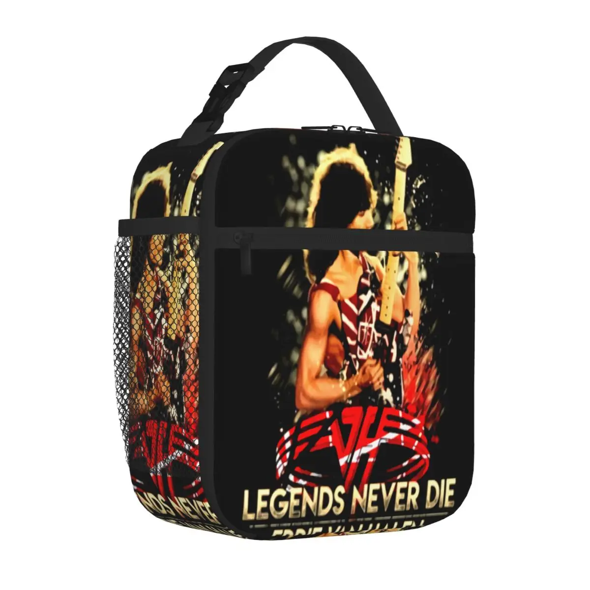 Bestselling Sale Evh Eddie Van Halen 1955 2020 Van Halen Feminine Meal Bag Staff Lunch Foldable Lunch Bag