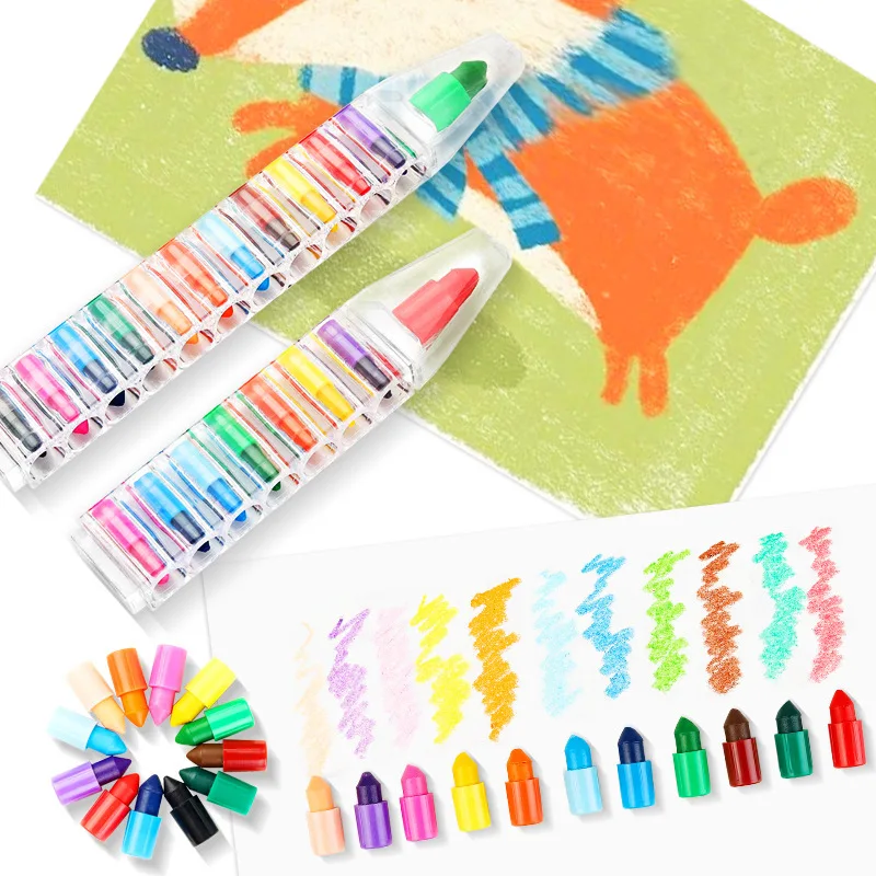 1 Uds. Crayones de 8 colores creativos DIY reemplazables al óleo Pastel lápiz de color pastel al óleo arte Graffiti pintura lápices papelería