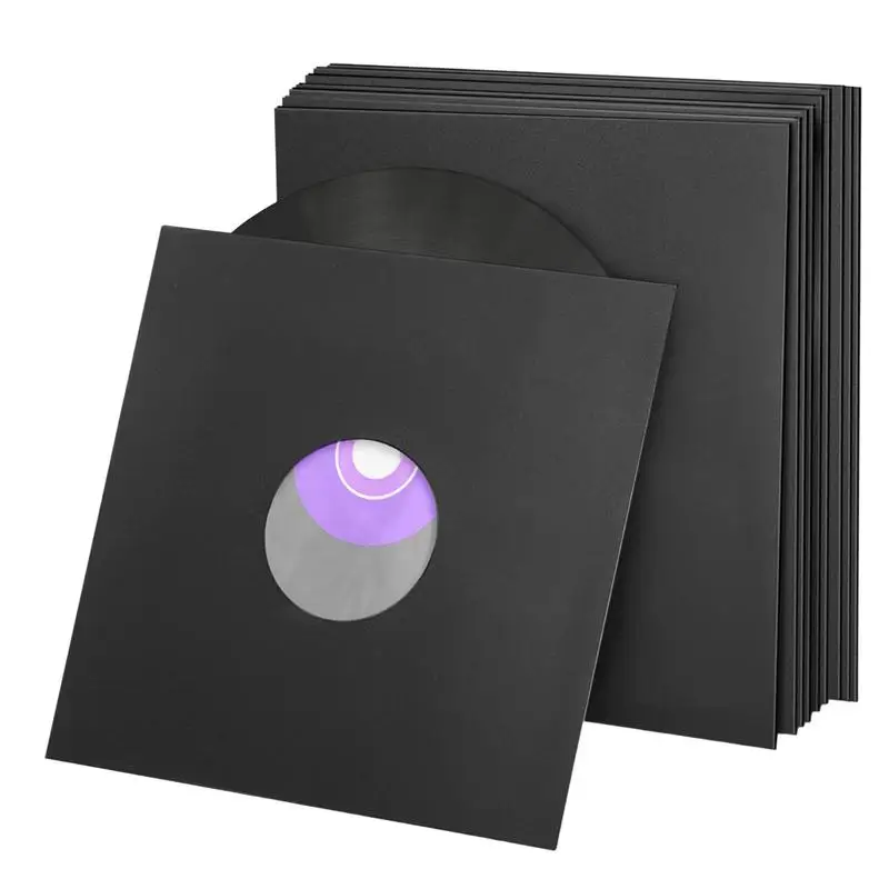 

10 Pcs Record Bag Vinyl Album Sleeve Protective Cover Lightweight Vinyls Records Covers Inner Black Coat Storage Standard