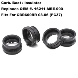 Carburetor Intake Manifold Carb Boot Insulators For Honda CBR600RR 2003-2006 CBR 600RR PC37 2003 04 05 06 Replaces 16211-MEE-000
