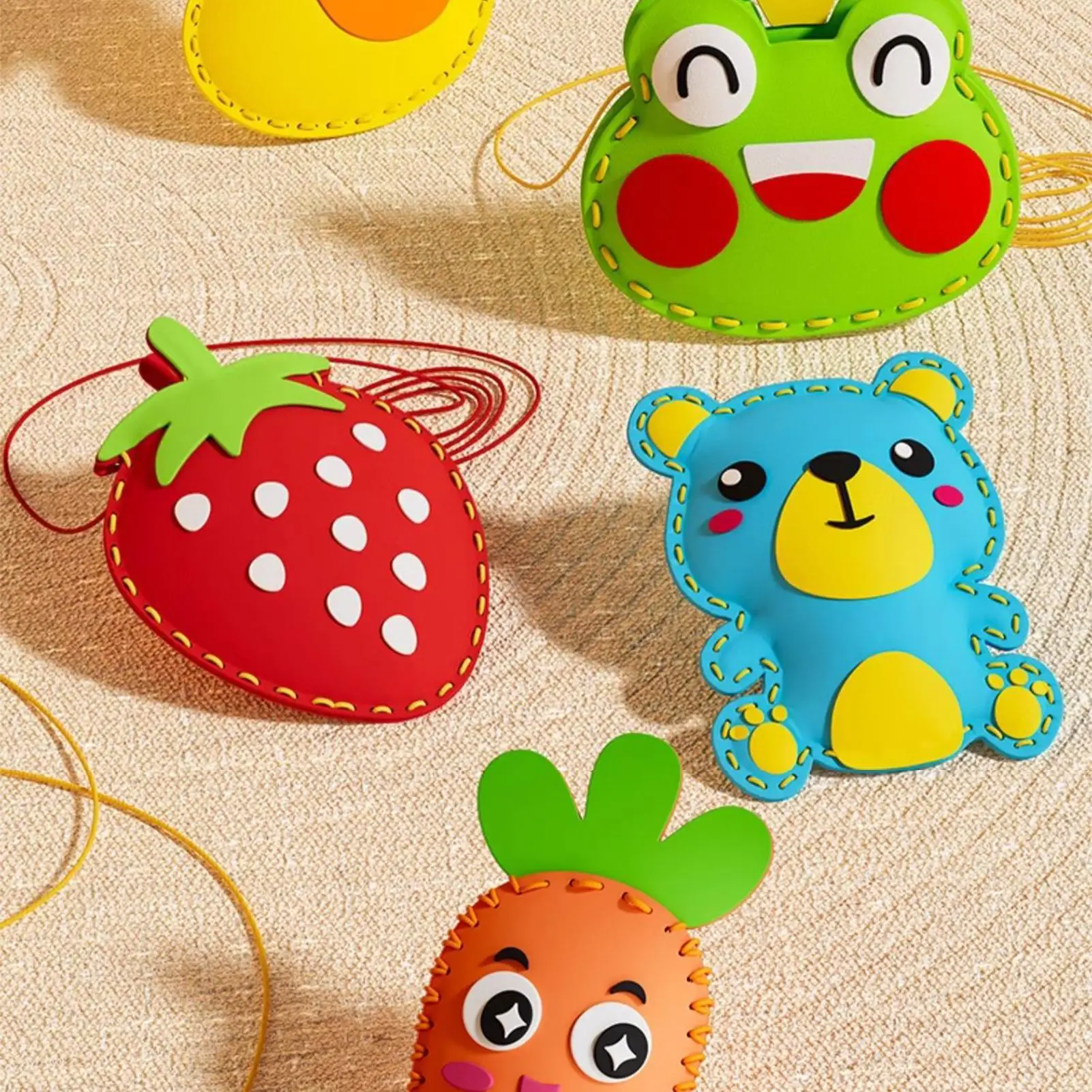 Zestaw do szycia zabawnych zwierzątek z pianki EVA, wstępnie wykrojone kształty, edukacyjna zabawka do szycia dla dzieci, zestawy kreatywne, wczesna edukacja, trening Montessori