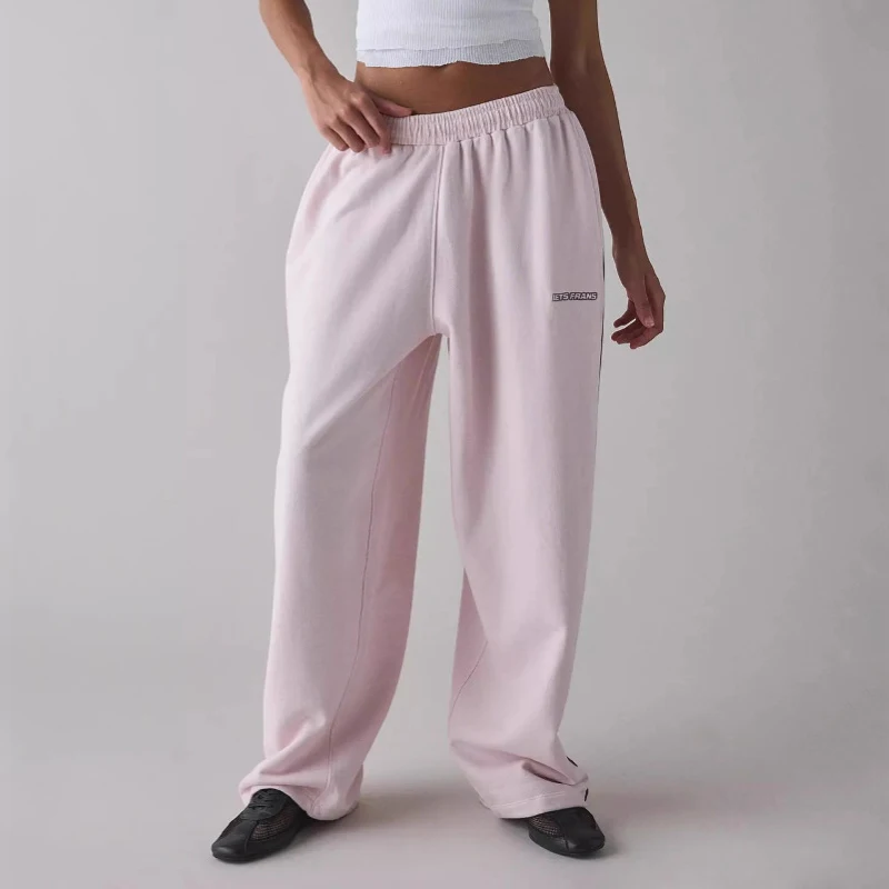 

Streetwear Women's Sport Pants New Oversized Trousers Elastic Waist Loose Jogger Pants Letter Print Female Casual Tracksuit