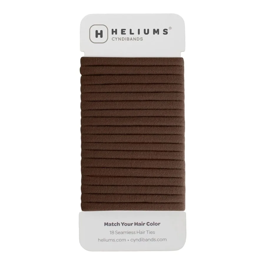 ربطات شعر رفيعة بدون خياطة للشعر الرقيق إلى العادي - بني داكن 6 مم نايلون لا يسبب ضررًا على شكل ذيل حصان 1.75 بوصة عقد متوسط مثالي f