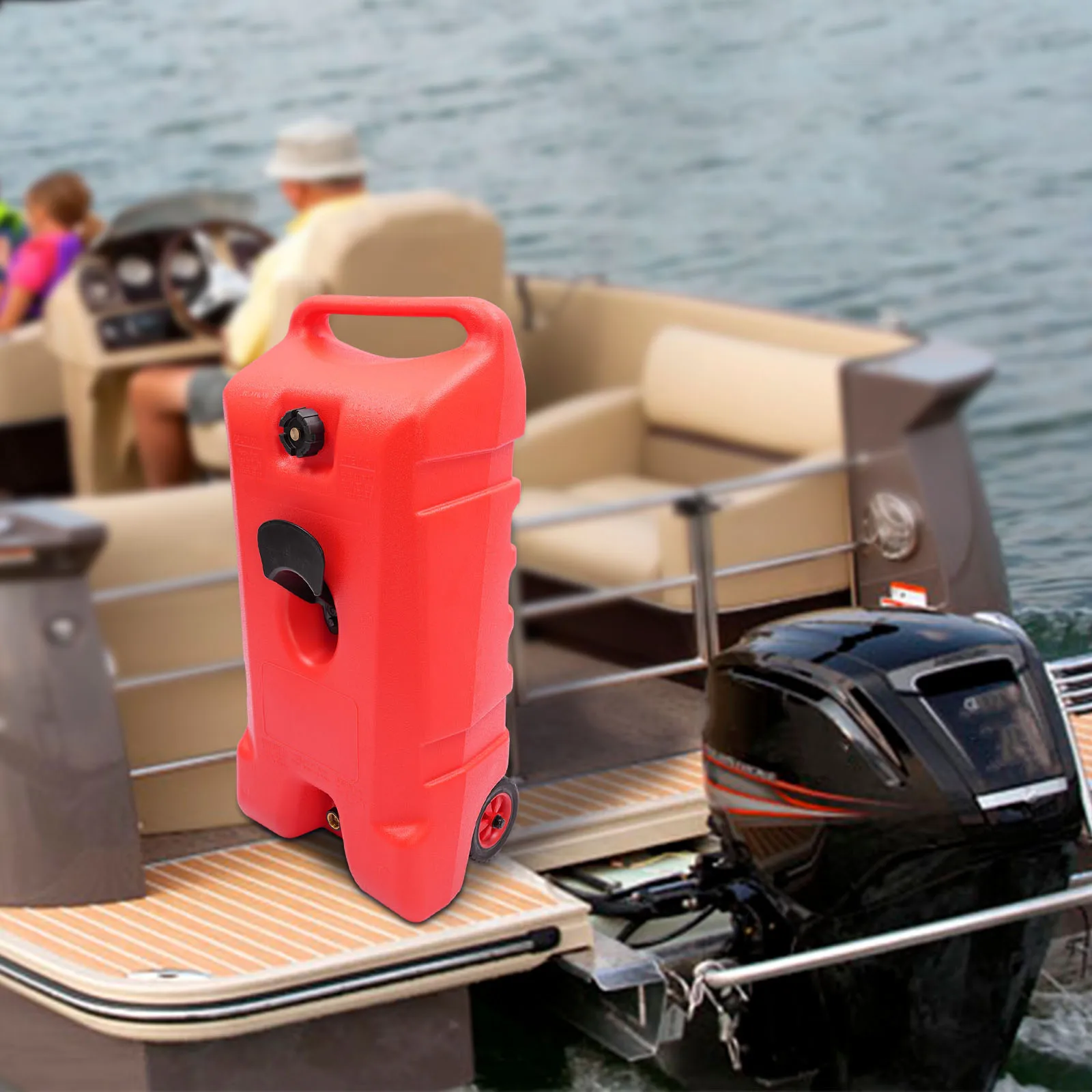 

Boat Fuel Tank Portable Marine Outboard Gas Tank 20 Gal/75L with Hose