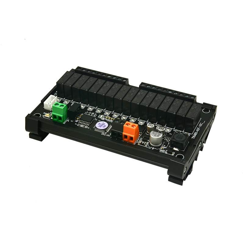 I / O port 16-channel communication output module with guide rail electromagnetic relay RS485 module output current 16A