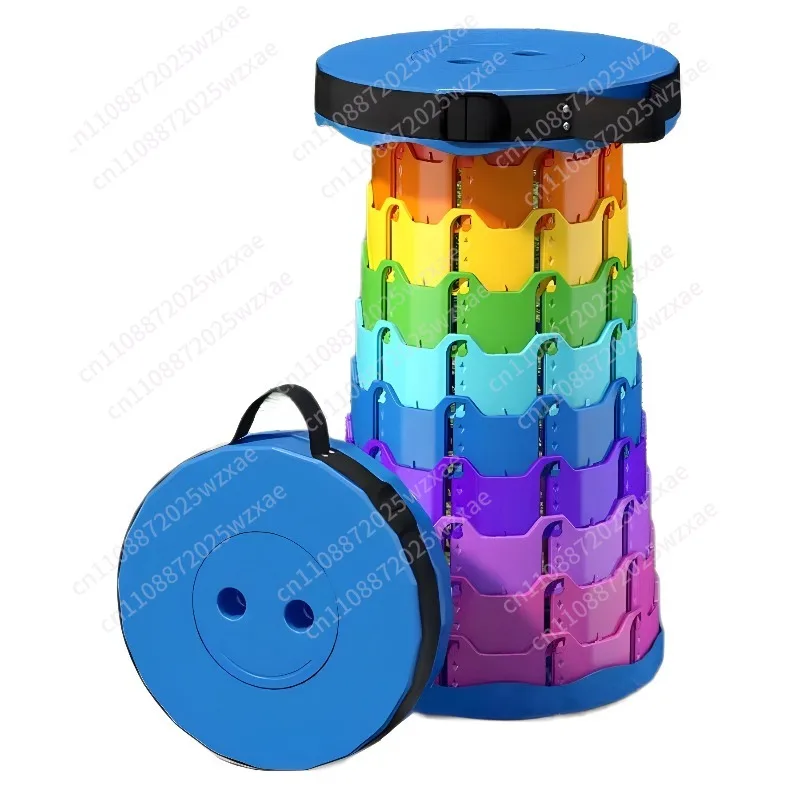 

Folding telescopic stool outdoor portable stool household travel queuing plastic chair thickened lift fishing chair
