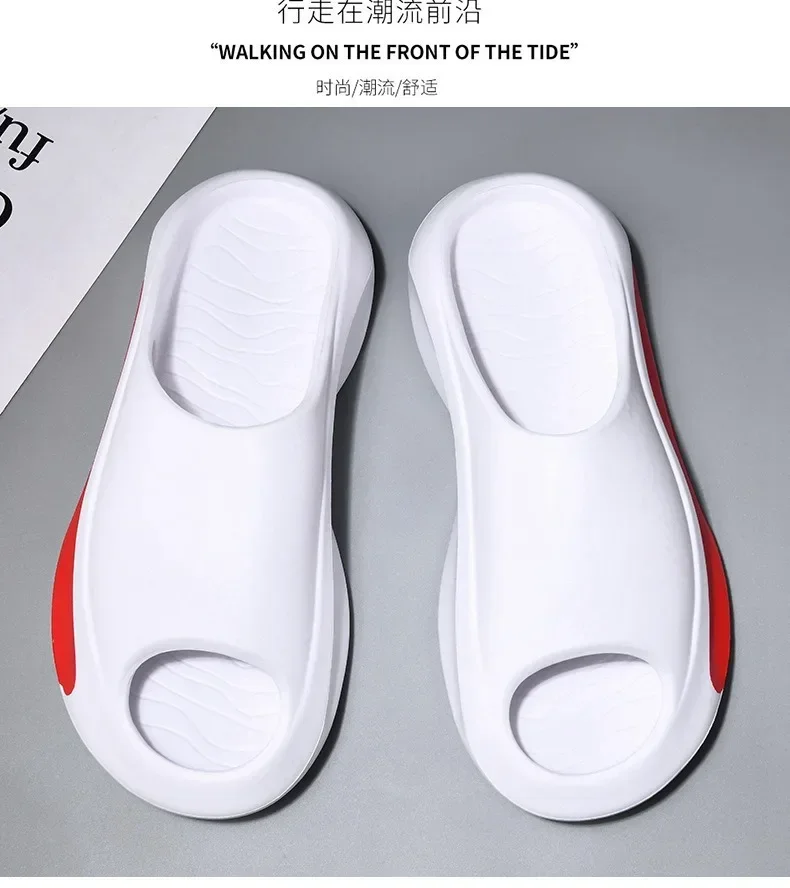 Hochwertige, trendige Outdoor-Pantoffeln mit EVA-Sohle, bemalt, weichsohlig, für Strand und Zuhause – Detail 6
