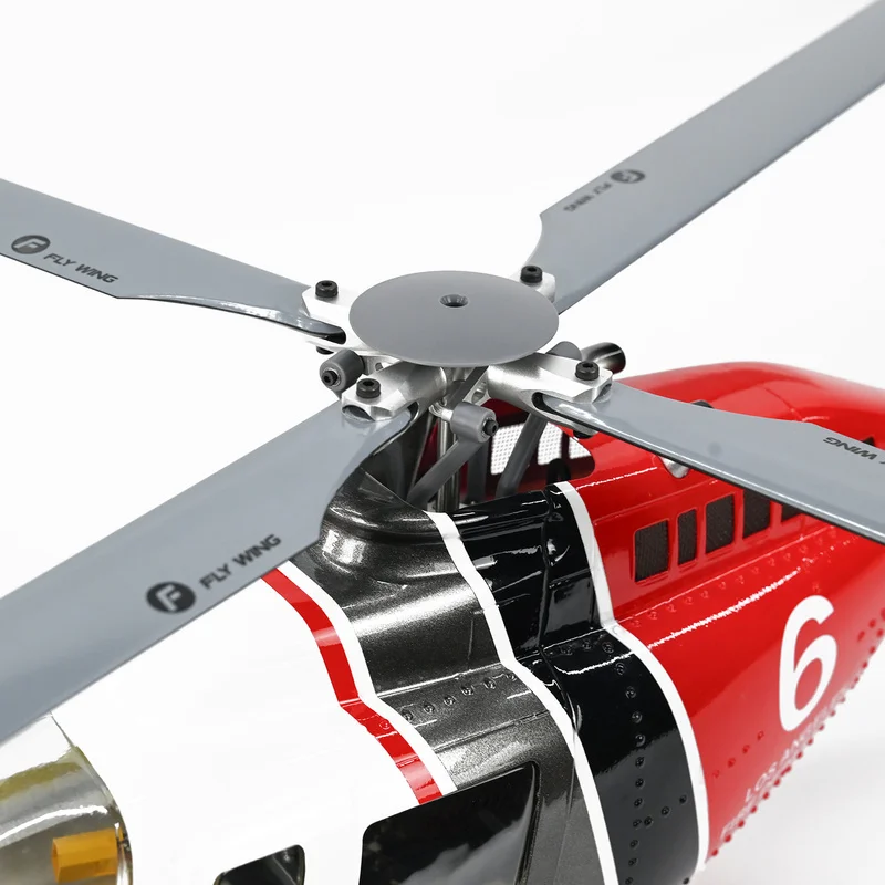 Flywing Fw450l 4-bladige metalen rotorkop Echte helikopter 6 mm hoofdas Universele kruisschijf Fw450 Bell Uh1 Yatuo 470 Universeel