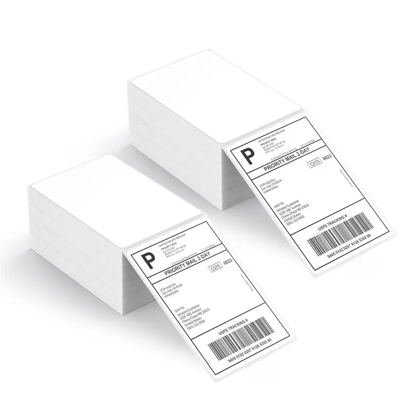 【Price Drop !!】Fanfold Perforated Labels Commercial Grade Shipping Labels Desktop Printer Labels