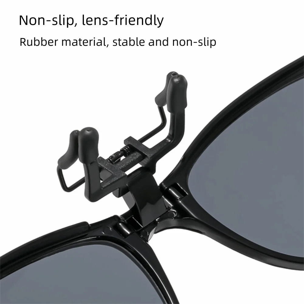 Vintage Square Clip On Sunglasses foldable Ultra Light Anti Blue Light Glasses Anti Glare Flip Up Competitive Games Goggles