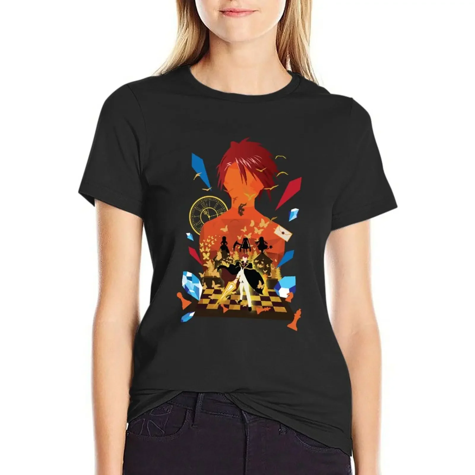 

Battler Negative Space T-Shirt vintage clothes plus size tops animal print shirt for girls summer tops womans clothing