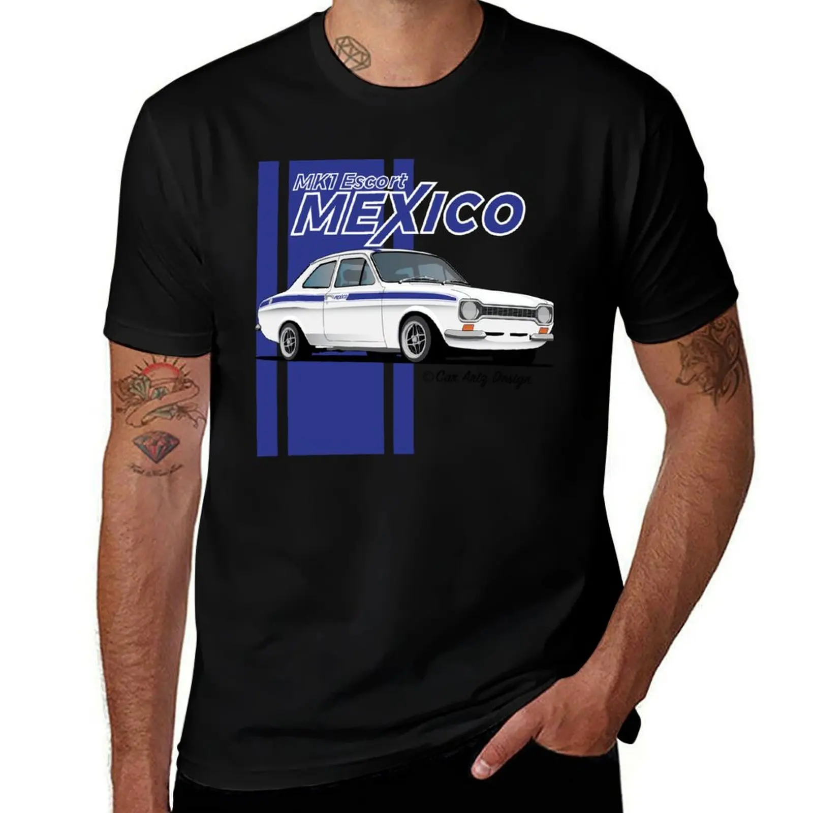 Mk1 Escort Mexico (White + Blue) T-Shirt Lightweight Gym Training T-Shirt