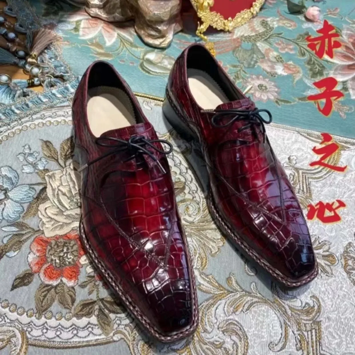 sanyeshechiping new men dress shoes male crocodile shoes  business shoes office