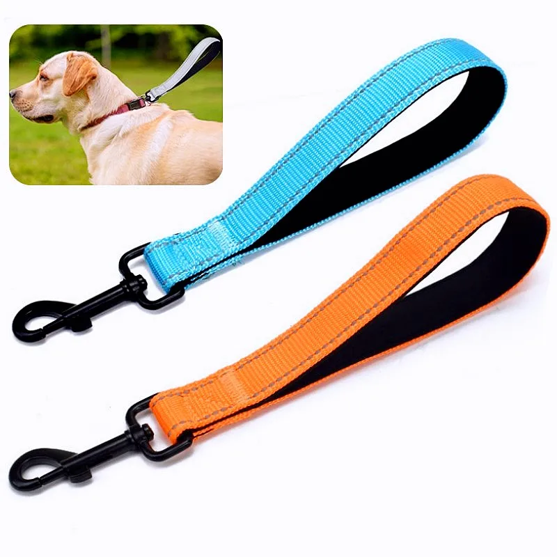 

Dog Leash Short Dogs Leash 25cm Nylon Reflective Leashes for Dog Walking Comfortable Handle Short Dogs Leashes Nylon Pet Chain