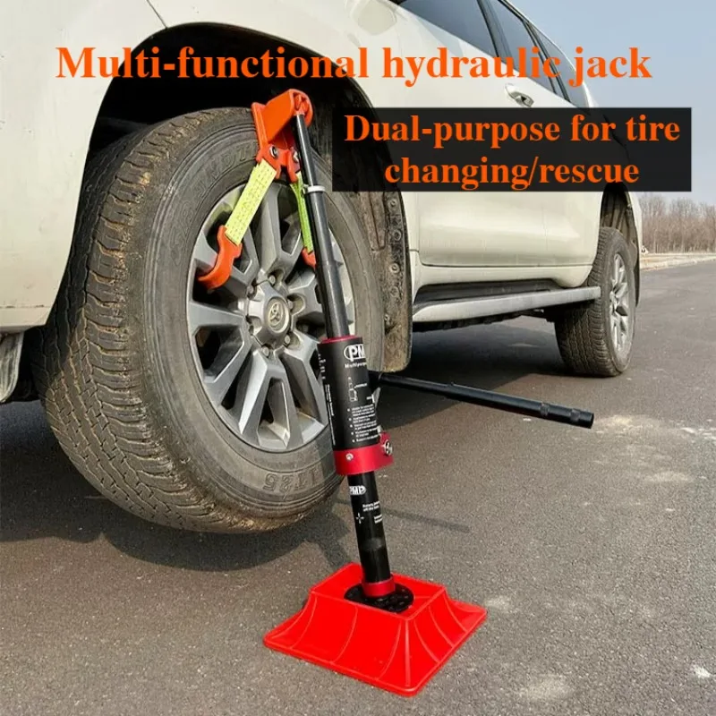 Hydraulic Jack 2 Ton Farm Vehicle Lift Offroad Raising Tool Extended Stroke Sand Mud Snow Rescue Equipment